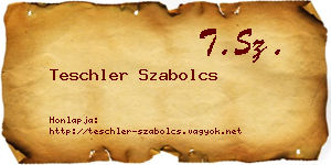 Teschler Szabolcs névjegykártya