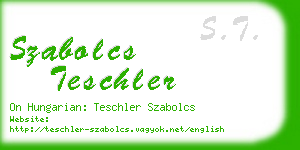 szabolcs teschler business card